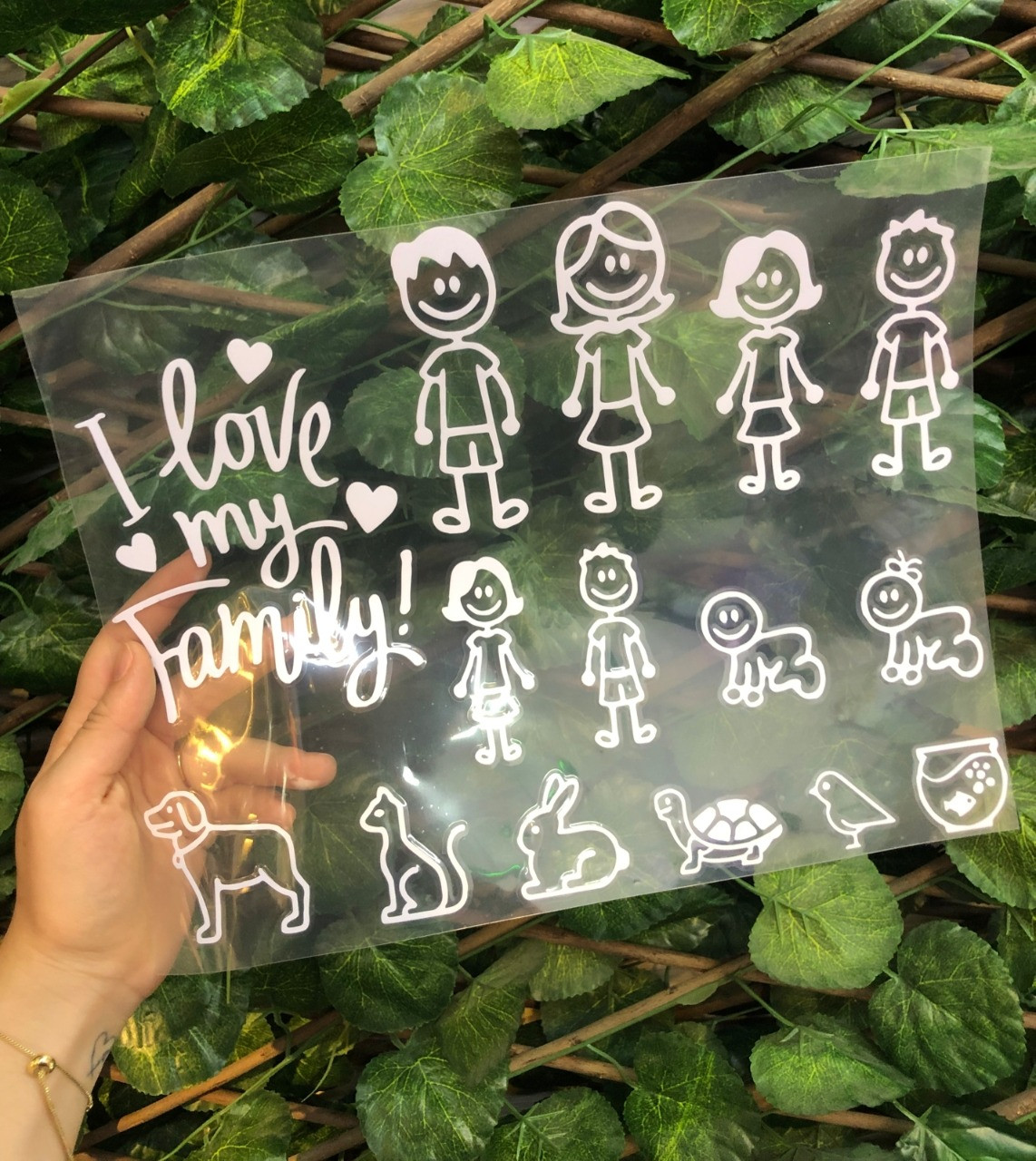 Miniatura 2 de Sticker de familia para carro Set X15